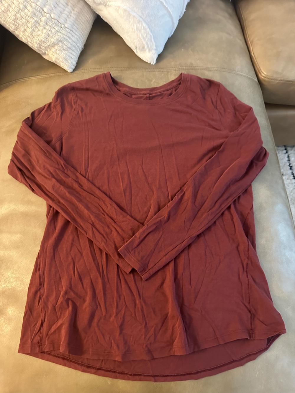 lululemon athletica Women's Long Sleeve Tee in Rust